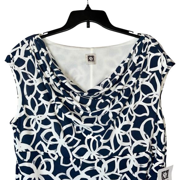 Anne Klein Sheath Dress  Cowl Sleeveless Career - Picture 6 of 10